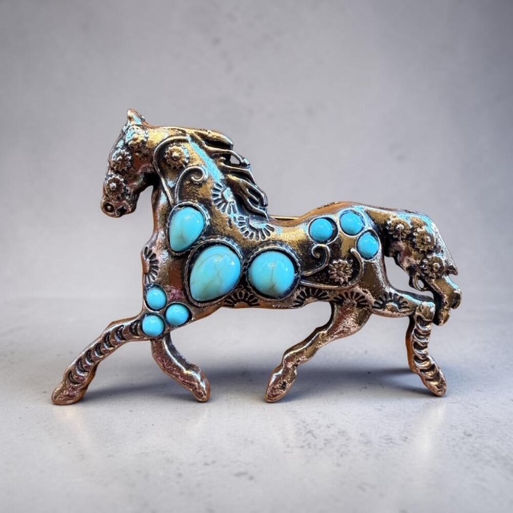 Silver Spur Stallion Brooch